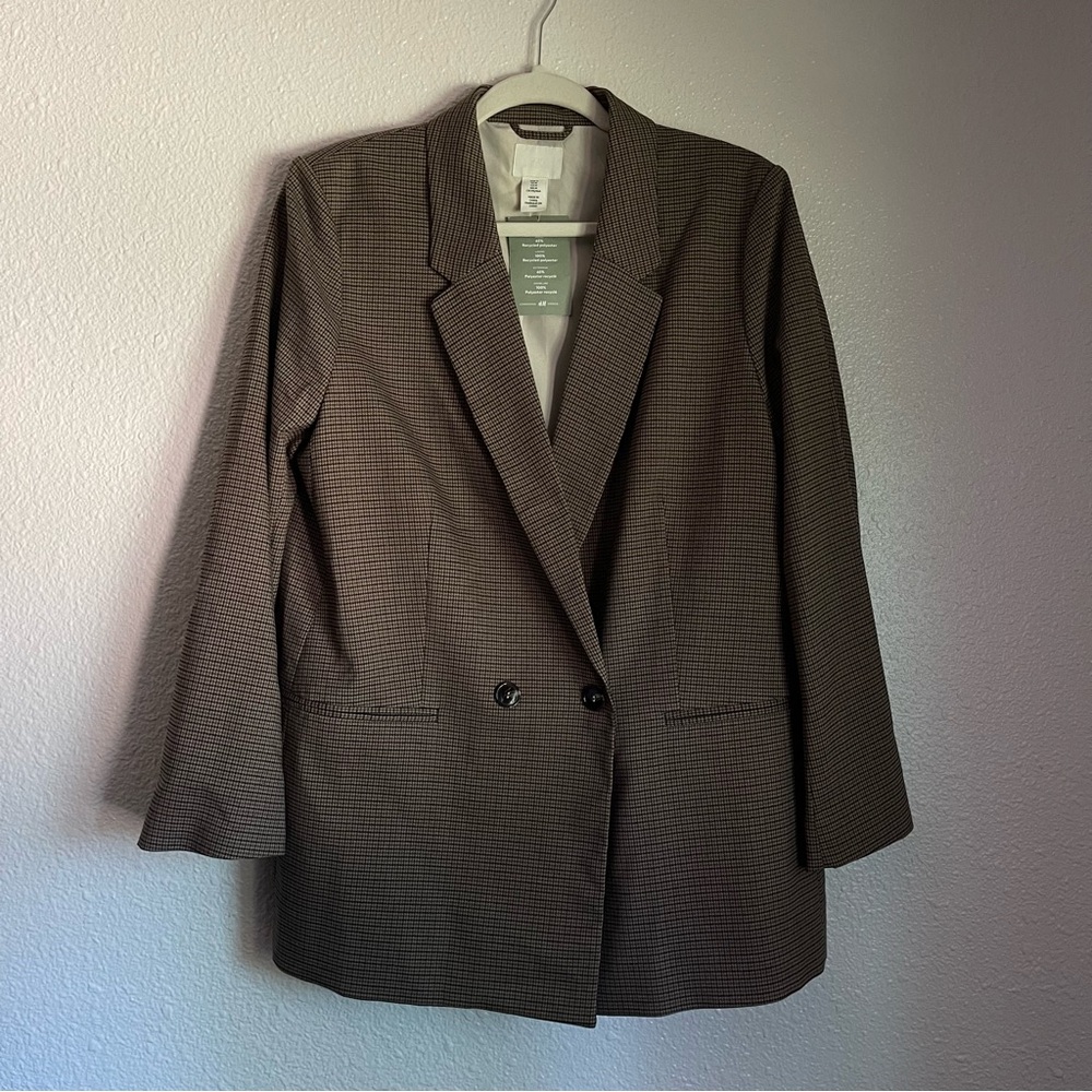 HM Brown Houndstooth Blazer